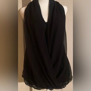 Haute Hippie top with silk chiffon overlay